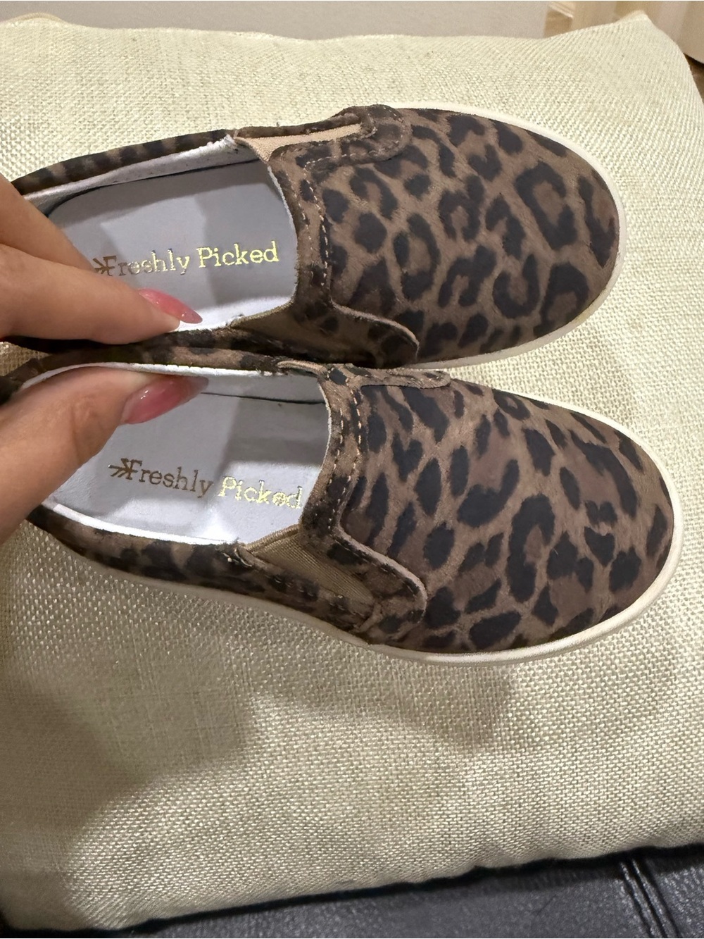 Freshly Picked Brown and Black Leopard Slip-On Sneakers